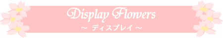 Display Flowers `fBXvC`@s@^s@Qs@ےÎs@ł́AkETEp[eBEI[vjÕCxgɂp